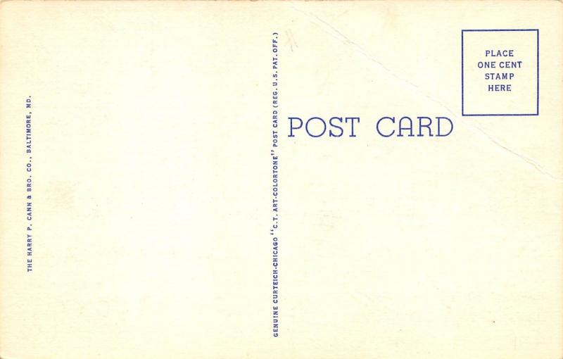 Aberdeen Maryland 1940s Postcard Post Hospital & Officers Quarters Proving