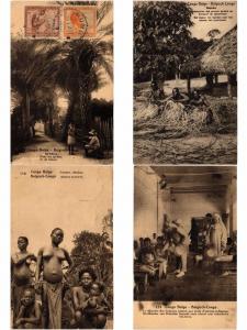 BELGIAN CONGO AFRICA 72 CPA AFRIQUE ALL POSTAL CARDS 50 POSTALLY USED