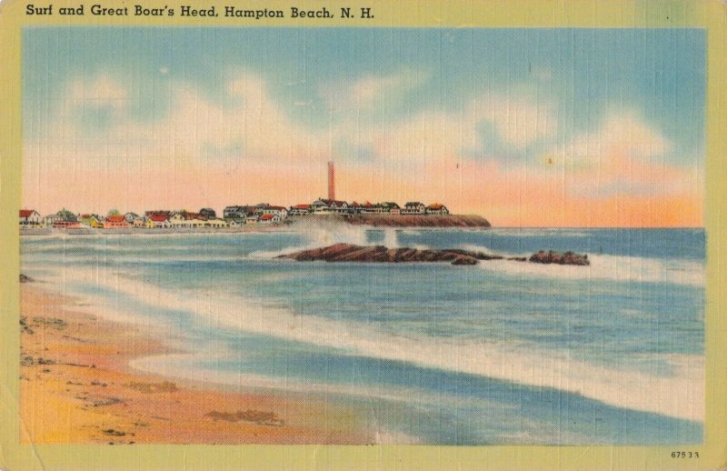 circa 1940's Great Boar's Head Surf Hampton Beach New Hampshire Postcard 2T7-148