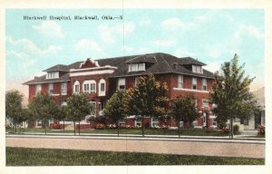 Vintage Postcard 1920's View of Blackwell Hospital Building Blackwell Oklahoma