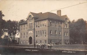 D38/ Cerro Gordo Illinois Il Students Photo RPPC Postcard 1908 Public School