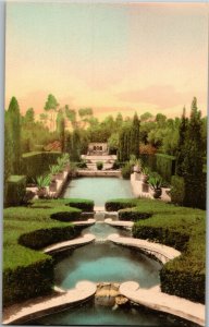 Las Tejas, Thorne Residence Santa Barbara CA Hand Colored Vintage Postcard F47