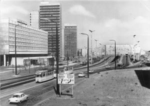 BG33294 car voiture tramway real photo halle saale germany