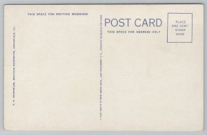Linen~US Post Office Springfield Illinois~Vintage Postcard