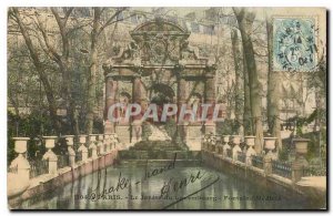 Old Postcard Paris Luxembourg Garden Fountain Medicis