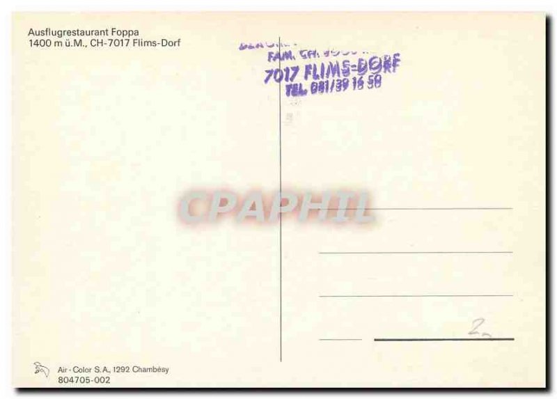 Postcard Modern Ausflugrestaurant Foppa