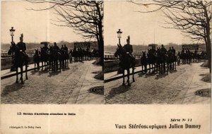 CPA PARIS Vues Stereoscopiques. Section d'Artillerie (574563)
