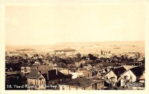 San Diego CA View of Point Loma & Harbor Signed Bunnell RPPC Postcard