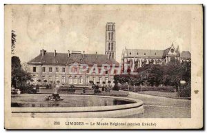 Old Postcard Limoges Regional Museum Old bishopric