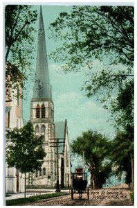 1910 York St. Looking W Fredericton New Brunswick Canada Posted Postcard