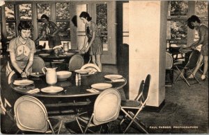 Camp Rockwood Girl Scouts Dining Room Bethesda MD Manor House Vtg Postcard W25