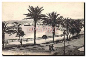 Old Postcard French Riviera Nice walk and the South Pier Ponchettes