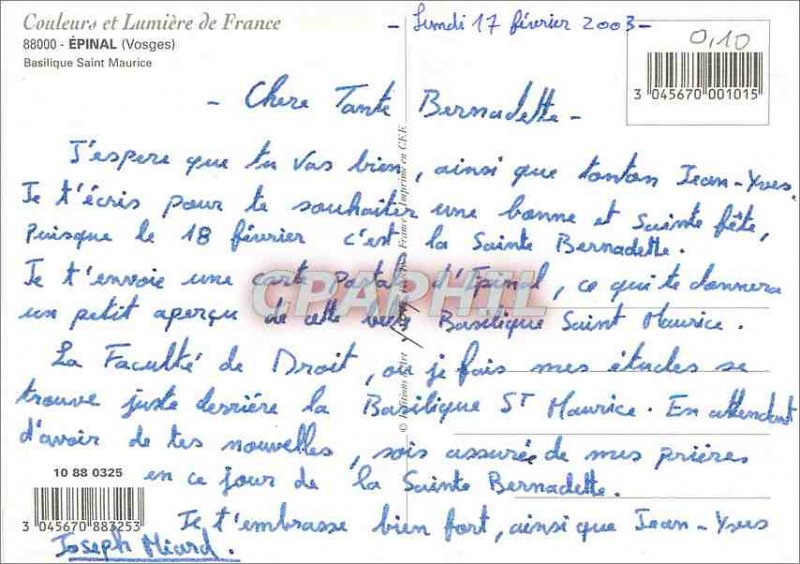 Modern Postcard Epinal Basilique Saint Maurice