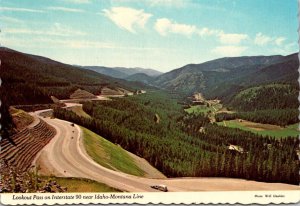 Montana/Idaho State Line Lookout Pass On Interstate 90