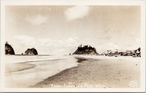 La Push WA Beach Scene Ellis 5319 Unused 1950s RPPC Postcard F26