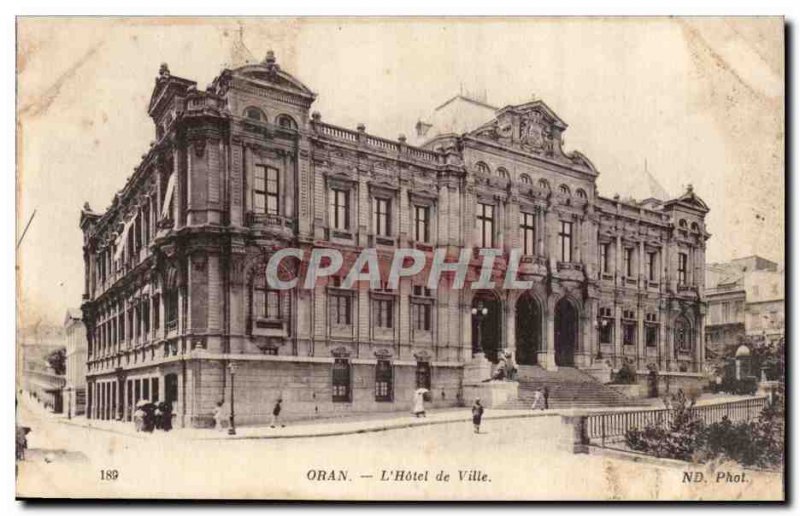 Oran Algeria Postcard Old City Hall