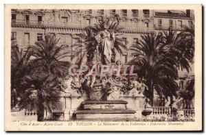 Old Postcard Toulon Monument of the Federation