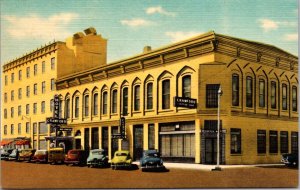 Linen Postcard The Crawford Hotel in Carlsbad, New Mexico