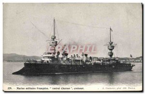 Postcard Old Boat Marine Militaire Francaise War Admiral Charner cruiser
