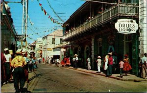 Vtg Charlotte Amalie Street Scene St Thomas Virgin Islands 1960s View Postcard