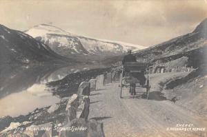 Strvensfjeldet Norway Horse Carriage Real Photo Antique Postcard J45581