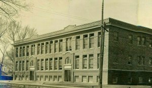 Postcard RPPC View of High School in Lenox, IA.   T7