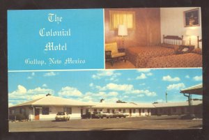 GALLUP NEW MEXICO THE COLONIAL MOTEL INTERIOR VINTAGE ADVERTISING POSTCARD