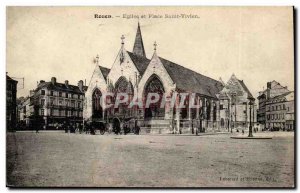 Rouen - Church and St. Vivien - Old Postcard