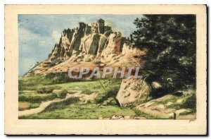 Old Postcard Les Baux eastern coast of the Chateau ruins