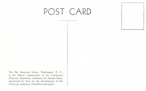 Vintage Postcard Aztec Garden Annex Pan American Union Org. Washington DC