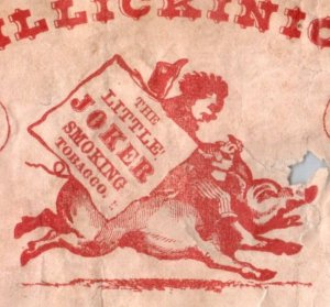 1870s Killickinick The Little Joker Smoking Tobacco Label Carruth & Co. F90