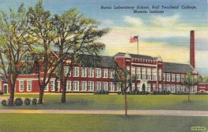 MUNCIE, Indiana IN   BALL TEACHERS COLLEGE~Burris Laboratory  ca1940's Postcard