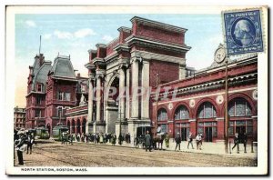 Postcard Old North Station Boston Mass