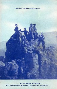 MOUNT TAMALPAIS, CA Military Academy Cadets Marin County c1910s Vintage Postcard