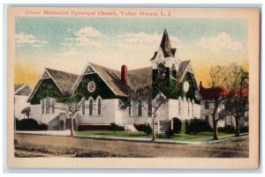 c1920's Grace Methodist Episcopal Church Valley Stream Long Island N.Y. Postcard