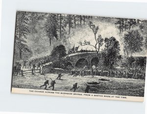 Postcard The Charge Across The Burnside Bridge Sharpsburg Maryland USA