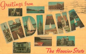 Vintage Postcard 1964 Greetings from the Hoosier State Indiana IN