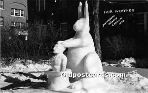 Fair Weather Real Photo Dartmouth Winter Carnival 1940 Snow Sculpture Unused 