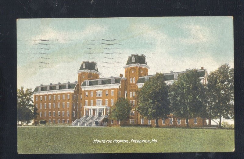 FREDERICK MARYLAND MONTEVUE HOSPITAL BUILDING VINTAGE POSTCARD 1909