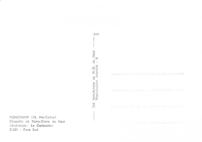 Ronchamp - Notre Dame, real photo