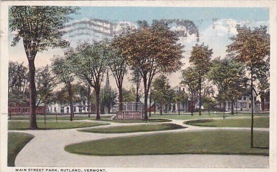 Main Street Park Rutland Vermont 1919