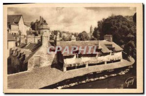 Old Postcard Vannes Moat Garenne Old washing Picturesque and elders Remparts