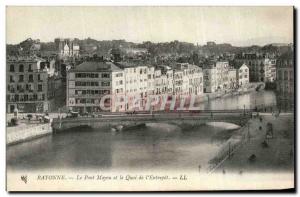 Bayonne Old Postcard The Mayou Bridge and quay of & # 39entrepot