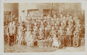 Nunhead Salvation Army Band England UK c1907 Finch RPPC Postcard G14