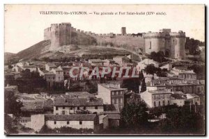 Old Postcard General view Villeneuve Avignon and Fort Saint Andre XIV century