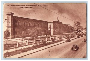 La Penitenciaria Monterrey N. L. Mex Penitentiary Cars Road Vintage Postcard