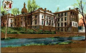 Postcard NJ Embossed Trenton State House from River C.1910 F13