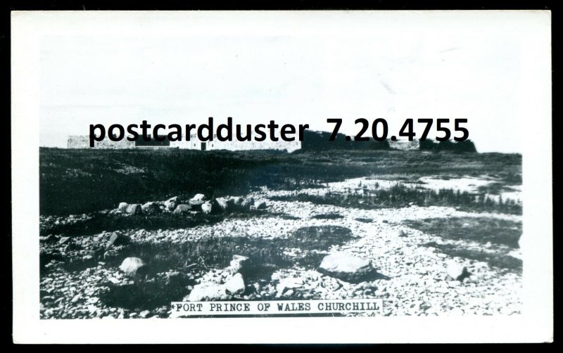 4755 - CHURCHILL Manitoba 1950s Fort Prince of Wales. Real Photo Postcard