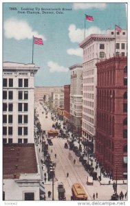 Looking Up Seventeenth Street, From Champa, Denver, Colorado, PU-1914