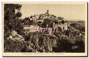 Old Postcard St Paul de Vence Vue Generale